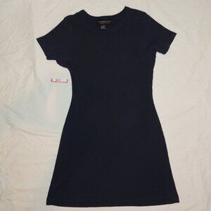 Metropolitan New York Navy Blue Waffle Pattern Dress